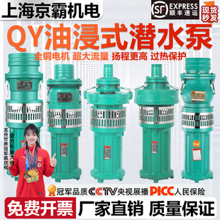 QY油浸泵潜水泵三相高扬程大流量农田灌溉工业380v农用多级深井泵