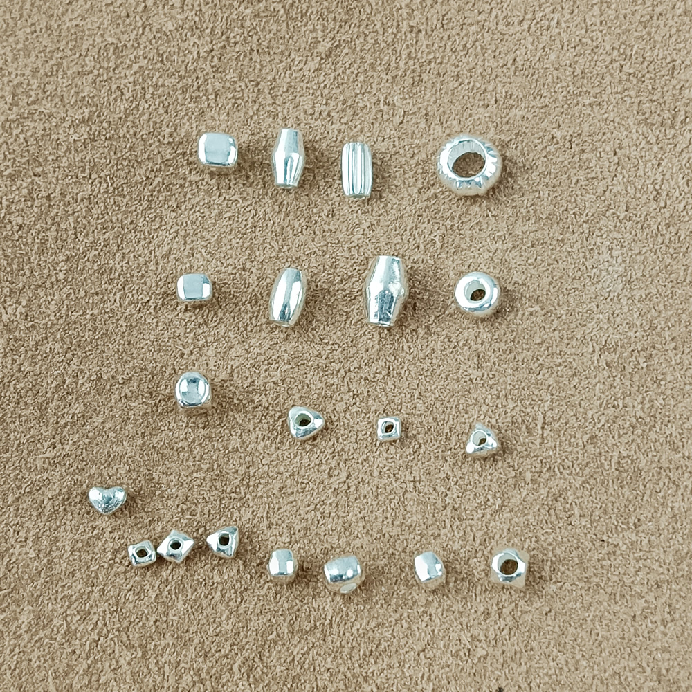 925银隔珠DIY配件车轮珠手链串珠