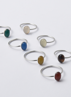 雅缤纯银戒指韩版女士