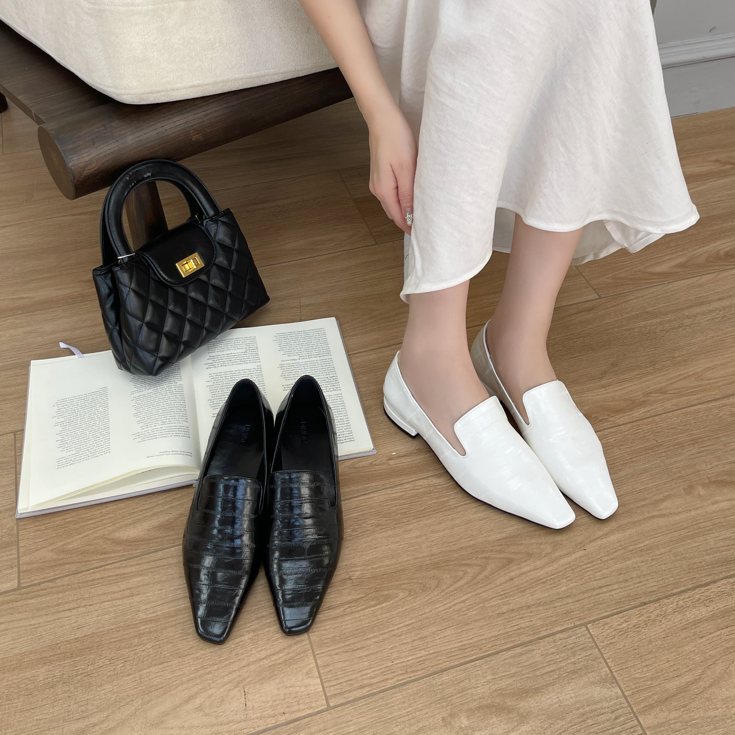 轻熟风方头深口单鞋女一脚蹬软底百搭英伦风乐福鞋低跟休闲鞋大码,女鞋,深口单鞋,淘宝优惠券,粉丝福利购,淘宝优惠卷