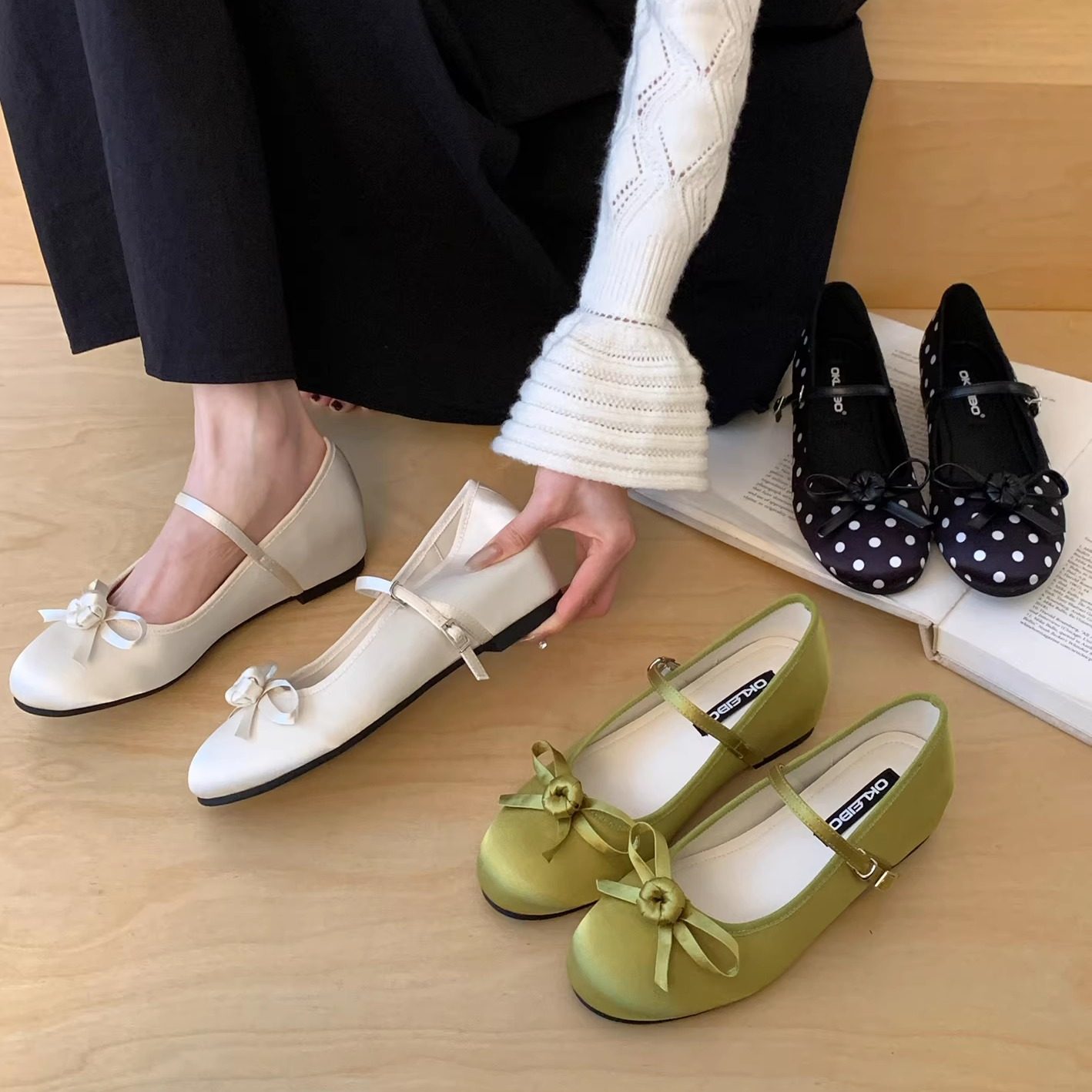 法式蝴蝶结玛丽珍鞋女2026春新款一字带内增高浅口单鞋百搭晚晚鞋,女鞋,时尚芭蕾鞋,淘宝优惠券,粉丝福利购,淘宝优惠卷