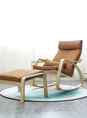 波昂阳台宜北欧摇摇椅家用大人现代简约阳台午睡摇椅懒人躺椅沙发