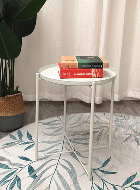 边几小户型角几小茶几日式边桌简约客厅圆形铁艺电话几沙发边柜