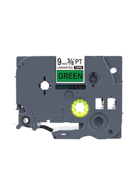 适用兄弟标签机色带标签纸TZ2-721  tze-721 9mm绿底黑字223