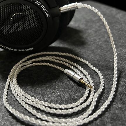日本siikooyi HIFI发烧级3.5音频线 aux 四股编织镀银耳机升级线