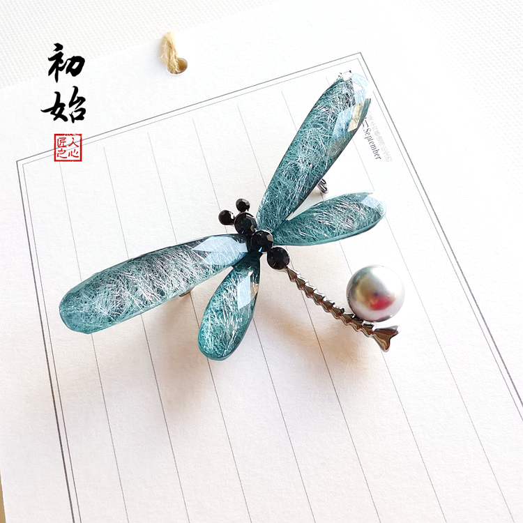 韩式大衣毛衣披肩扣饰蜻蜓胸针