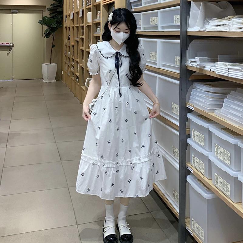 女童连衣裙夏季12岁13大童女孩甜美14初中生15少女蝴蝶结公主长裙