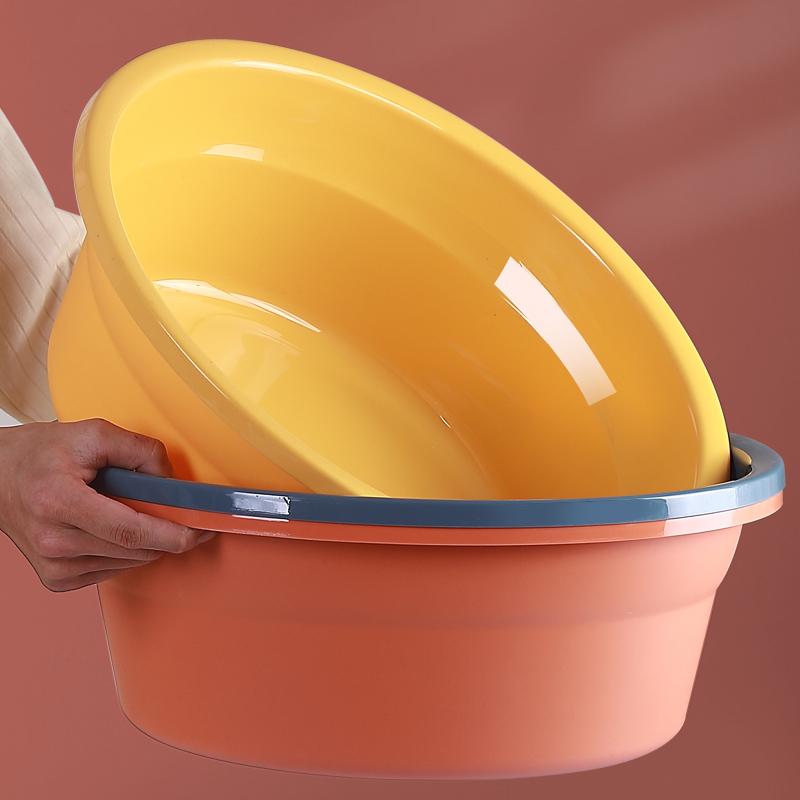 加厚大号脸盆家用厨房洗菜盆学生宿舍厕所洗衣洗脸圆盆婴儿洗脚盆