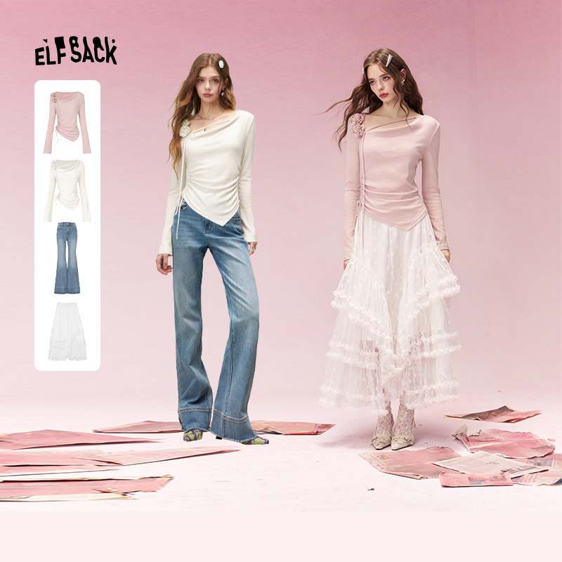 【所有女生的衣橱直播间】妖精的口袋荡领T恤/牛仔裤/半身裙