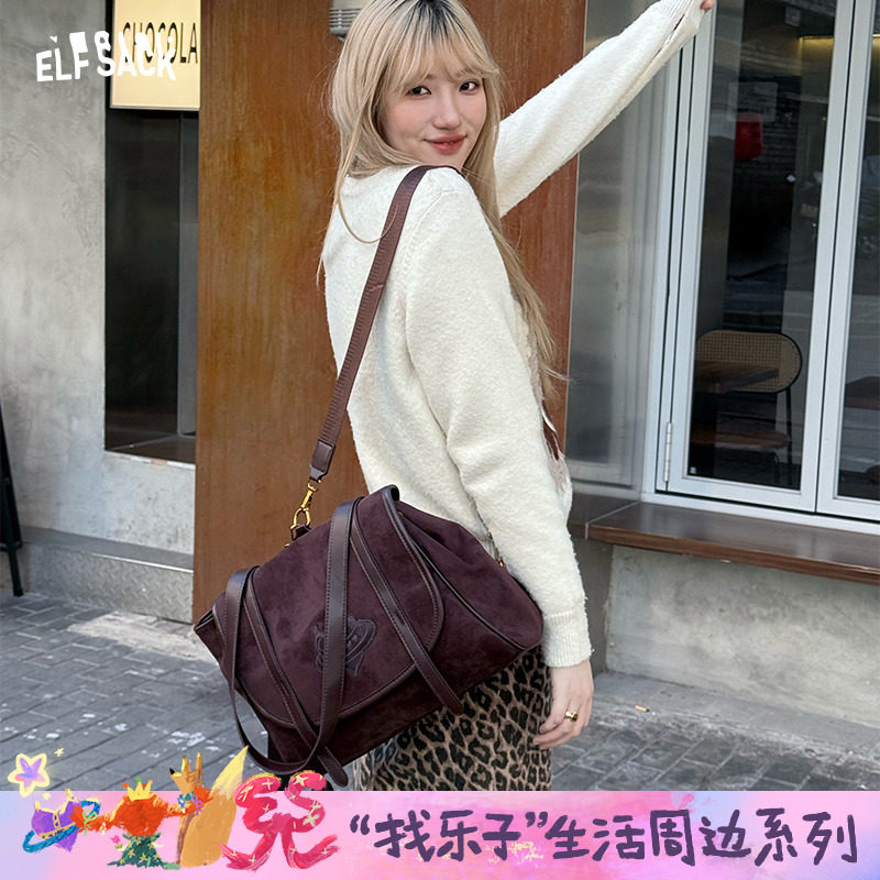 妖精的口袋复古英伦风双肩包女2025年冬季新款大容量设计感背包