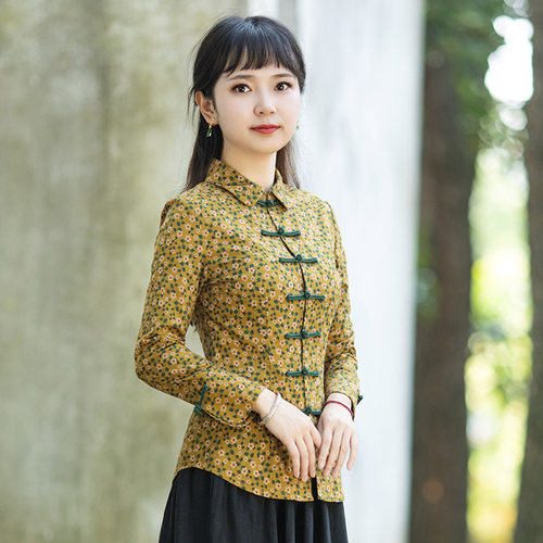 棉麻唐装女装中国风禅意素衣