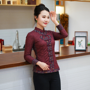 筠雅筠雅冬季新款加厚保暖唐装旗袍上衣棉服新中式国风女装26Y014