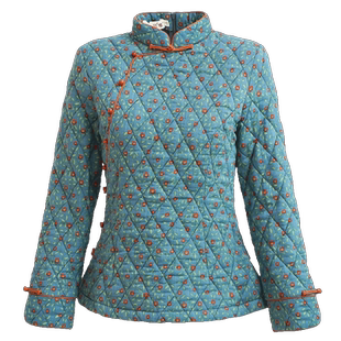 筠雅夹棉旗袍上衣2026年冬装新款中式碎花小棉衣唐装女装中国风