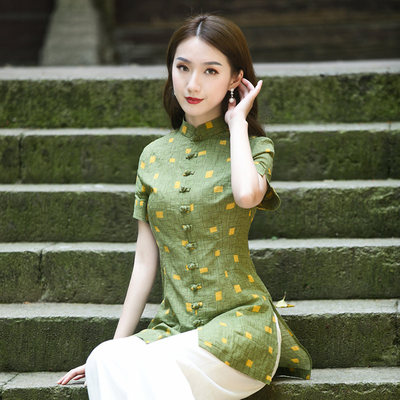 筠雅唐装中国风汉服旗袍上衣2022