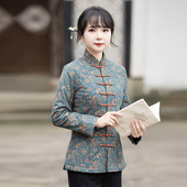 盘扣旗袍上衣冬季 新款 保暖中式 筠雅民族风复古改良唐装 女装 23J689