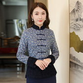 中国风上衣旗袍小棉袄加厚保暖外套民国风复古女装 筠雅唐装 女装