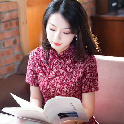 筠雅唐装中国风复古盘扣旗袍棉麻
