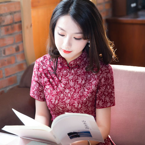 筠雅唐装中国风复古盘扣旗袍棉麻