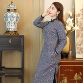 显瘦中国风女装 筠雅旗袍改良旗袍连衣裙宽松版 法式 修身 时尚 年轻款