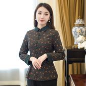 棉袄棉服女中国风女款 修身 冬季 盘扣上衣短款 夹袄 中式 筠雅改良唐装