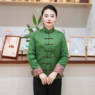 筠雅国风冬季新款女装上衣旗袍夹棉加厚保暖新中式盘扣棉衣26J021