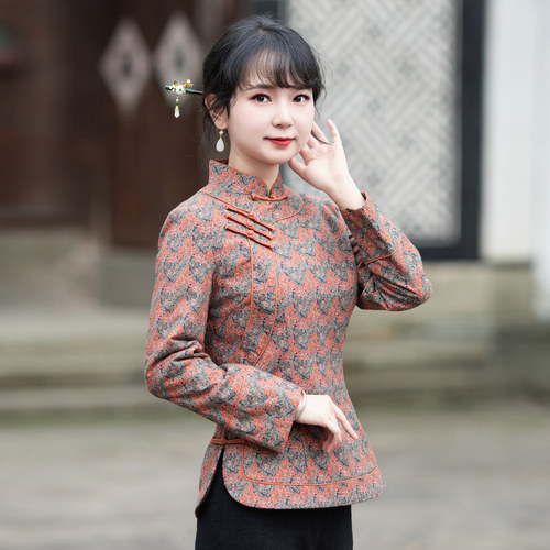 中国唐装筠雅新中式盘扣上衣