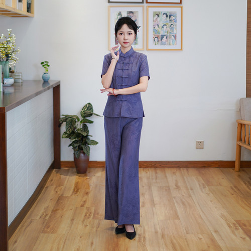 夏季新款修腰显瘦新中式套装