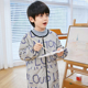 防水罩衣男童羽绒服罩衫 拉链秋冬书法幼儿园画画防脏宝宝吃饭围兜