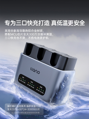 绿巨能lp-e17相机电池充电器30W轻铝快充底座三口适用R50 R8 R1 m