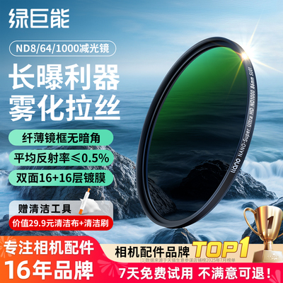 绿巨能ND减光镜中灰密度相机滤镜