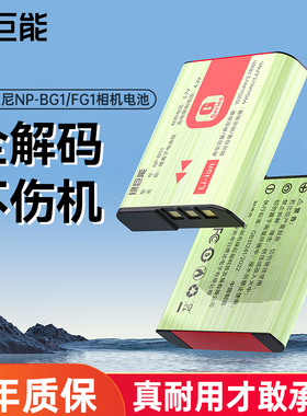 绿巨能NP-BG1/FG1相机电池适用索尼CCD卡片机相机bg1电池T20 T100 H3 DSC-W300 W210 WX10 H70/50 HX5充电器