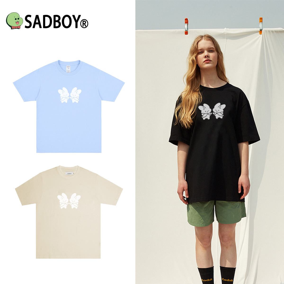 SADBOY童话镇兔子百搭潮短袖T恤