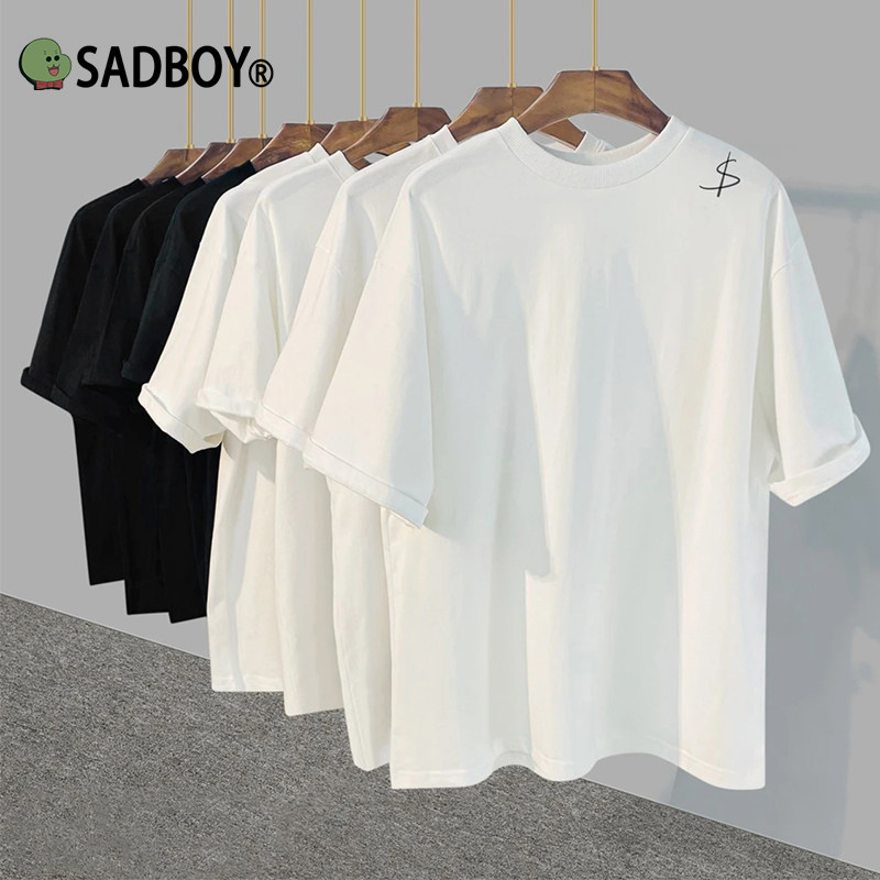 【SADBOY官网新品】S字母短袖T恤男女夏季宽松圆领纯棉潮流工装T