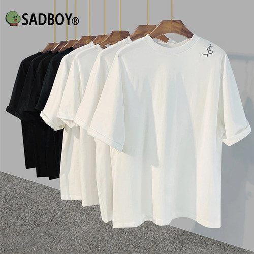 【SADBOY官网新品】S字母短袖T恤男女夏季宽松圆领纯棉潮流工装T