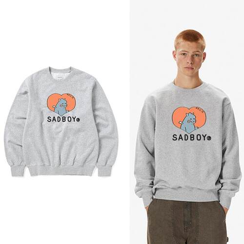 SADBOY爱心小怪兽圆领卫衣