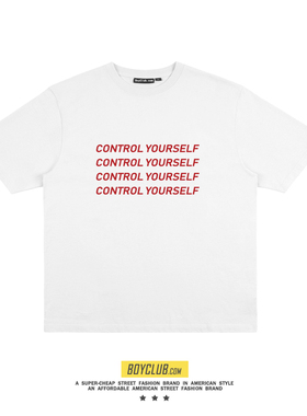 SadBoy夏季新品美系潮牌街头风control印花短袖情侣纯棉短袖T恤