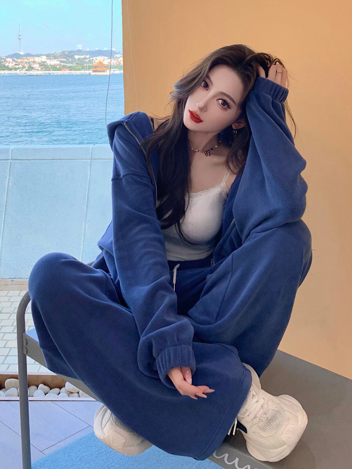 高级感秋冬加绒加厚卫衣套装女休闲显瘦摇粒绒连帽运动服两件套潮,女装/女士精品,时尚套装,淘宝优惠券,粉丝福利购,淘宝优惠卷