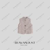 不晚BUWANJUST 国色天香 高品亚麻提花手工绣精致感马甲B1173