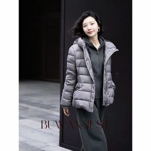 BUWANJUST高定加厚加倍温暖鹅绒小蛮腰抗风显瘦连帽鹅绒服B2292