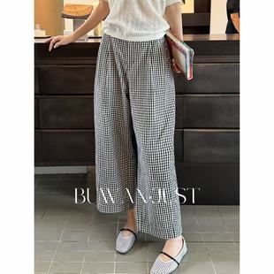 B1803 高品定制满分棉挺括感薄料透气格子裤 BUWANJUST 格子裤