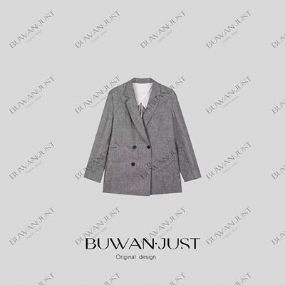 BUWANJUST高定满分亚麻宽松廓形百搭亚麻西装B2716