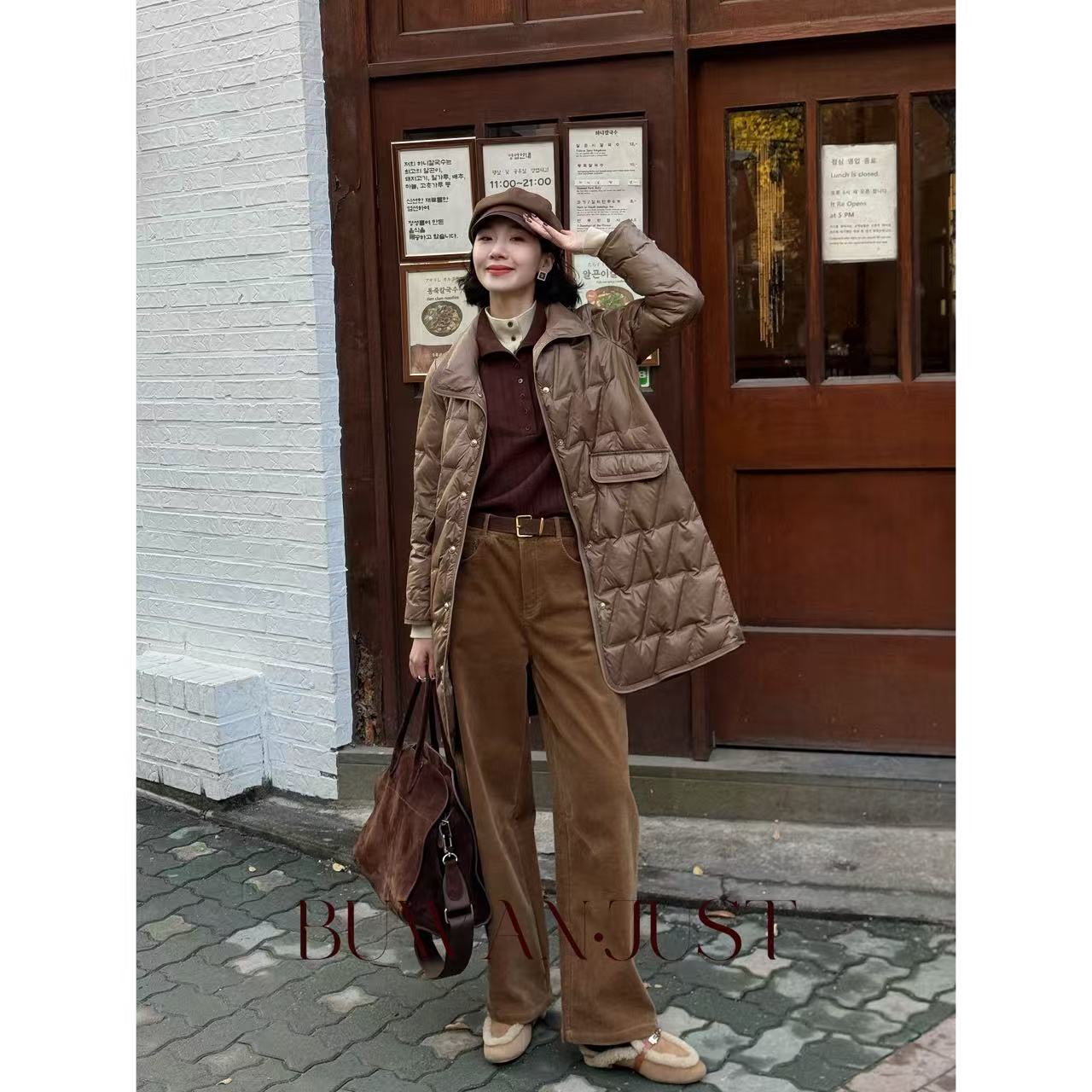 不晚BUWANJUST 高品定制小翻领定位充绒精致感羽绒服 N899