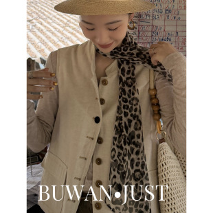 B2682 飘逸感长丝巾B2672 BUWANJUST 高品定制满分桑蚕丝豹纹时尚