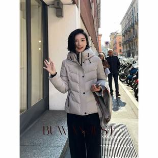 BUWANJUST【高端线】高定保暖轻盈90鹅绒连帽小蛮腰鹅绒服B2130