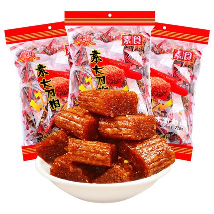 宇仔辣条素大刀肉辣条麻辣红油儿时网红小吃怀旧休闲零食解馋面筋