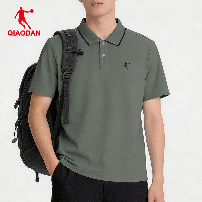 乔丹短袖T恤男士夏季翻领POLO衫运动休闲透气舒适简约上衣男装