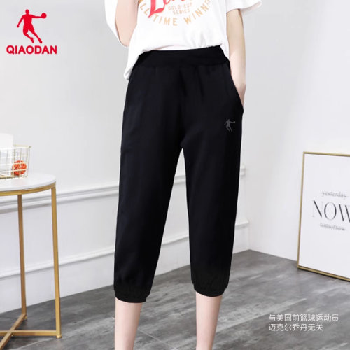 中国乔丹女夏运动休闲宽松七分裤