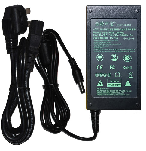 金陵声宝12V5A电源适配器型号ROSE-1205000Z