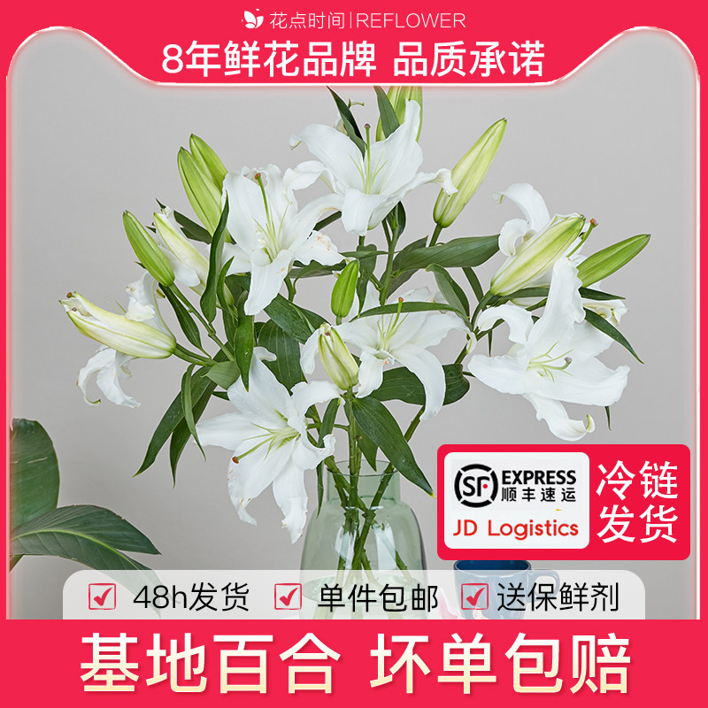 花点时间香水百合鲜花云南直发昆明基地鲜切花百合花水养插花家用属于什么档次？