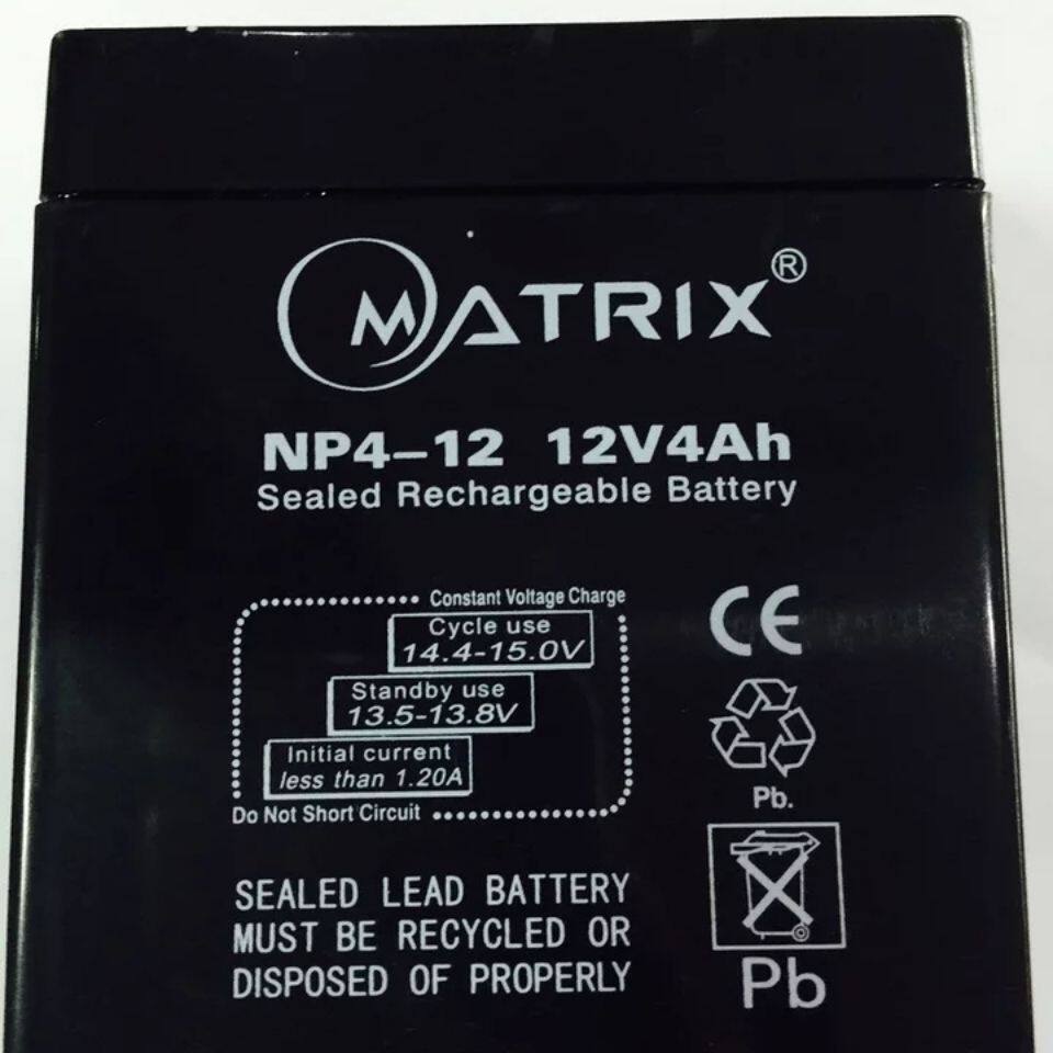 MATRIX矩阵蓄电池NP4.0-12 12V4AH电梯音响监控设备后备电瓶现货
